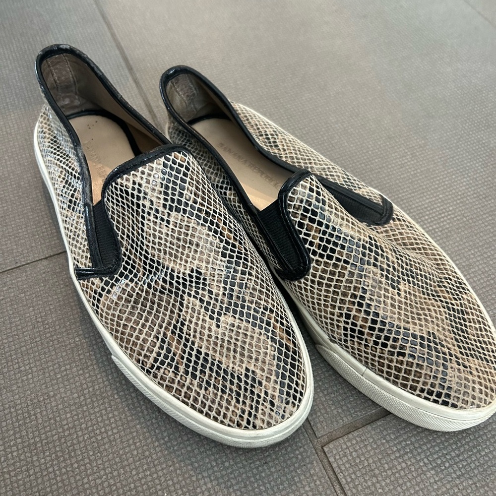 Banana Republic Snakeskin Effect Slip Ons